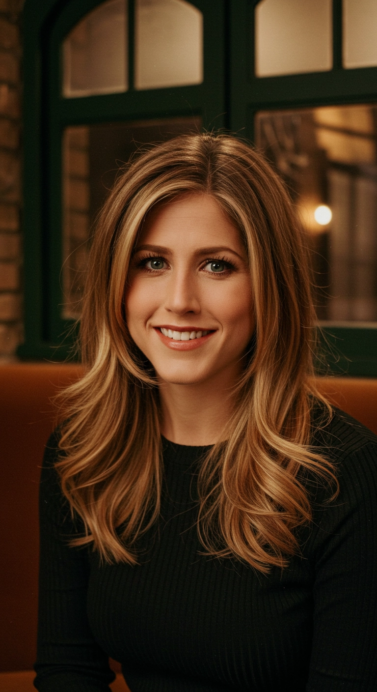 A woman with a modern version of the long 